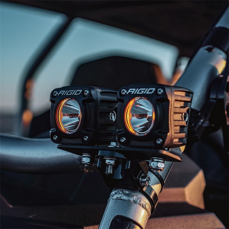 Rigid Industries Revolve Pod w/Amber Trim Ring - Pair - 491613
