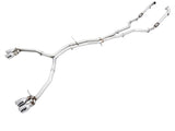 AWE Tuning Audi B9 S4 Track Edition Exhaust - Non-Resonated (Silver 102mm Tips) - 3010-42054
