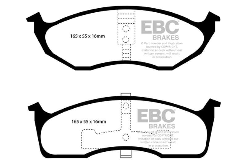 EBC 99-04 Chrysler 300M 3.5 Yellowstuff Front Brake Pads - DP41623R