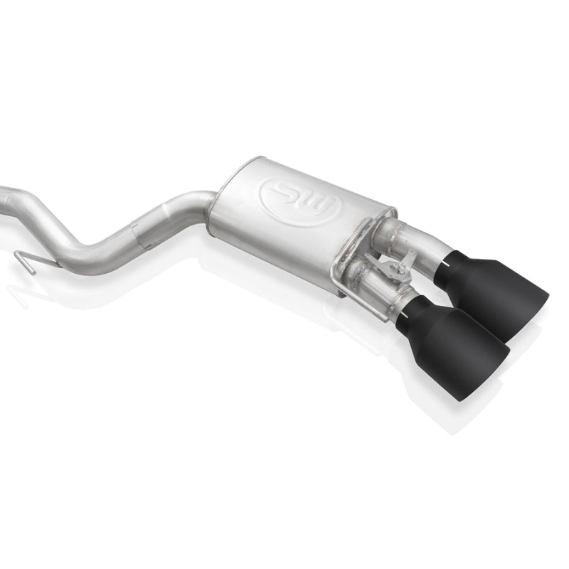 Stainless Works 2020 Ford GT500 Legend Catback X-Pipe Exhaust Factory Connect - Black Tips - GT500CBXFCLB