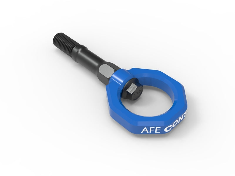 aFe CONTROL Rear Tow Hook Chevrolet Corvette (C8) 20-25 V8-6.2L- Blue - 450-401015-L