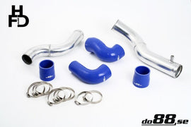 do88 Volvo 7/940 Turbo Top Connection Pipe Kit Blue Hoses 3in Throttle Body - TR-740-B-76