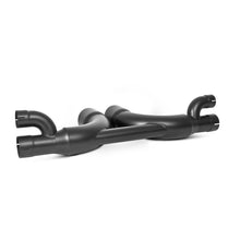 Load image into Gallery viewer, MBRP 14-19 Porsche GT3/GT3RS 3in Center Muffler Bypass 4in Tips - Black Coated - S7607BLK