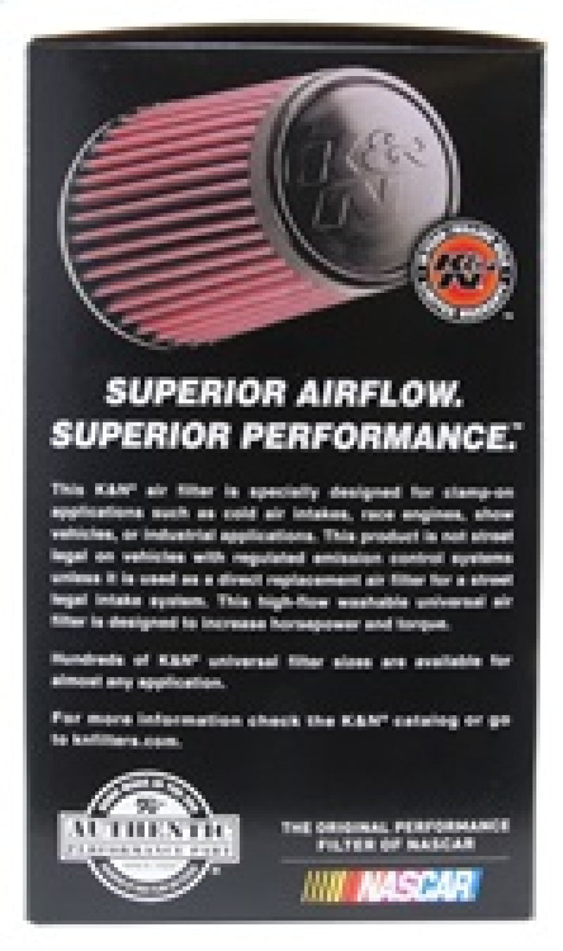 K&N Universal Rubber Filter 4inch FLG / 6inch OD-B / 4-5/8inch OD-T / 9inch H - RE-0870