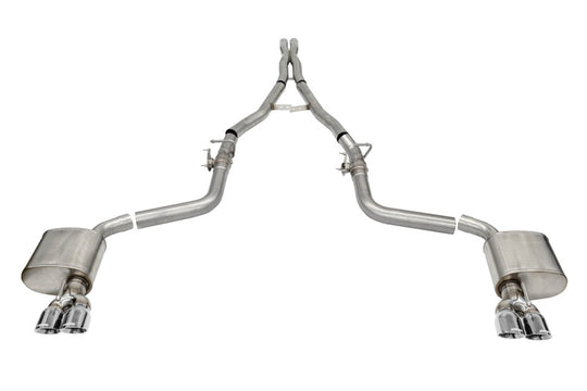 Corsa 15-23 Challenger SRT/Hellcat/Demon/Redeye 2.75in Valved CB DR Exit w/ Twin 3.5in Pol Pro Tips - 21070