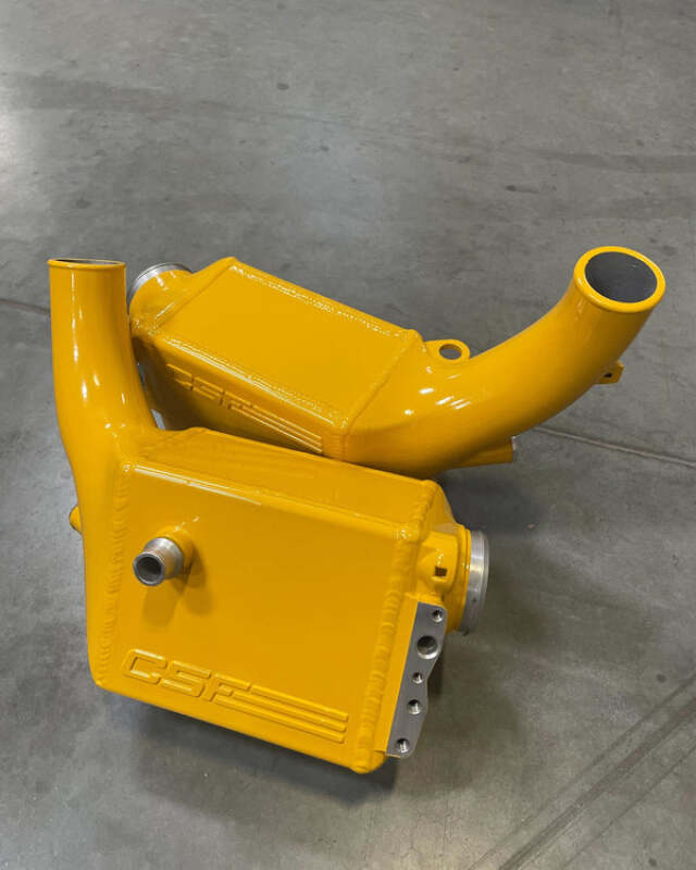 CSF 16-21 BMW M5 (F90) / 17-21 BMW M8 (F91/F92/F93) Twin Charge-Air-Cooler Set - Mustard Yellow - 8178MY