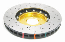 Load image into Gallery viewer, DBA 03-05 Evo 8/9 Front Drilled &amp; Slotted 5000 Series 2 Piece Rotor Assembled w/ Gold Hat - DBA52218GLDXS
