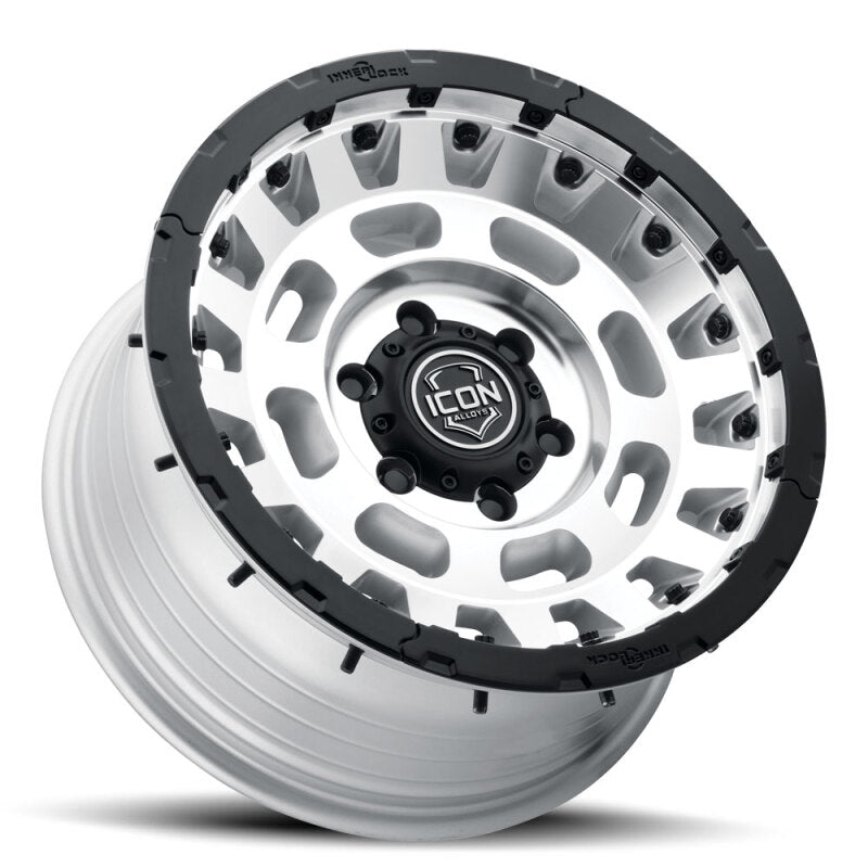 ICON Hammer Pro 17x8.5 / 6x5.5 / 25mm / 5.75in BS - Silver Machined - 21017859057SM