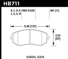 Load image into Gallery viewer, Hawk 13-16 Scion FR-S 2.0L Base OE Incl. Clips Shims Front ER-1 Brake Pads - HB711D.661