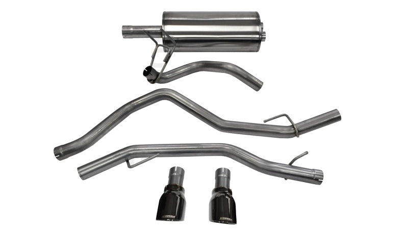 Corsa 09-18 Dodge Ram 1500 4.7L/5.7L V8 Quad/Crew Cab/Short Bed Black Dual Rear Exit Cat-Back Exhaus - 14405BLK