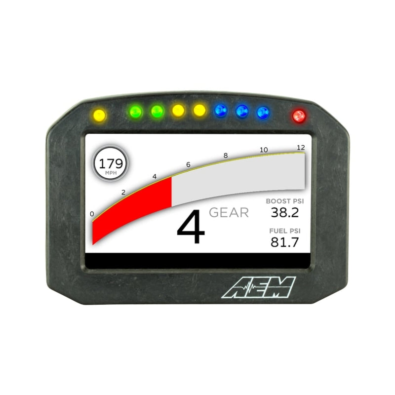 AEM CD-5G Carbon Flush Digital Dash Display w/ Internal 20Hz GPS & Antenna - 30-5602F