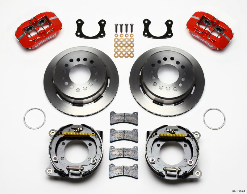 Wilwood Dynapro Low-Profile 11.00in P-Brake Kit - Red Small Ford 2.50in Offset - 140-11403-R