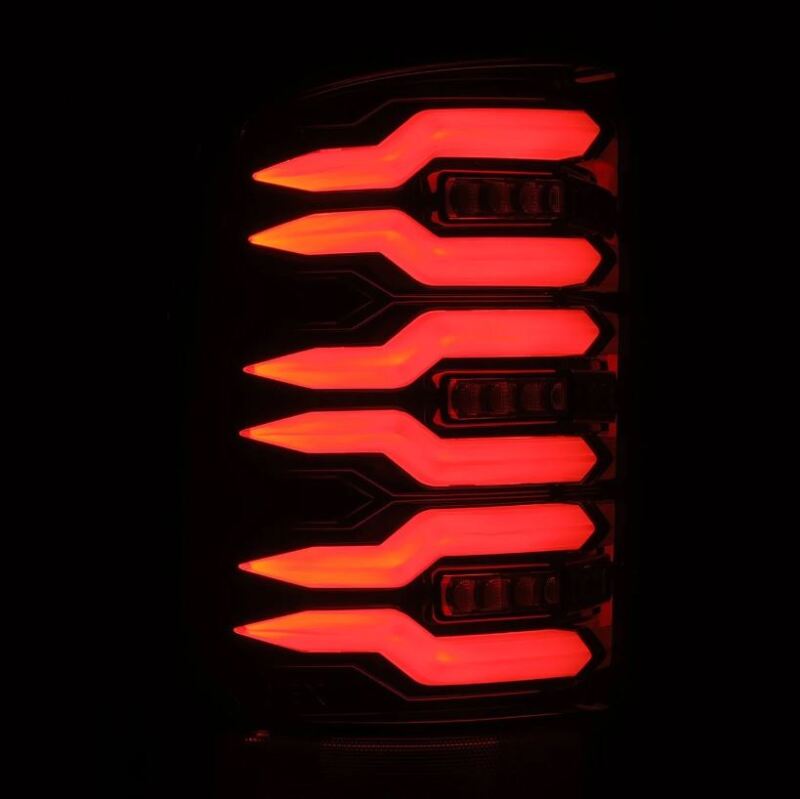AlphaRex 07-13 GMC Sierra 1500/2500HD/3500HD Luxx Series LED Tail Lights - Alpha Black - 630070