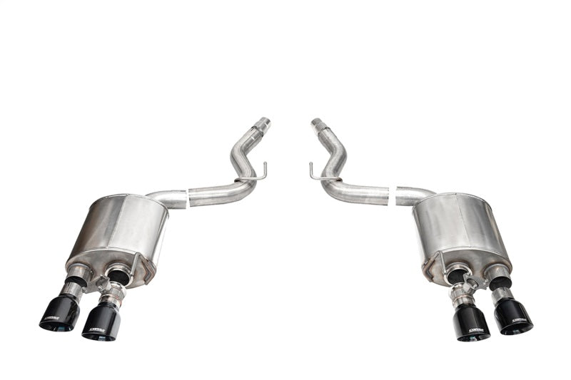 Corsa 24+ Ford Mustang Dark Horse 5.0L 3in Dual Rear Axle-Back w/Twin 4.5in Black PVD Slash Tips - 21267BLK