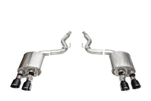 Load image into Gallery viewer, Corsa 24+ Ford Mustang Dark Horse 5.0L 3in Dual Rear Axle-Back w/Twin 4.5in Black PVD Slash Tips - 21267BLK