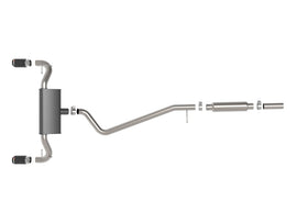 aFe Ford Bronco Sport 21-22 L3-1.5L (t)/L4-2.0L (t) Vulcan Cat-Back Exhaust System- Carbon Tips - 49-33142-C