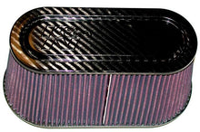 Load image into Gallery viewer, K&amp;N Universal Carbon Fiber Top and Base Filter 12in x 6in Base / 9.938in x 3.938in Top / 6in Height - RP-5115