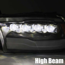 Load image into Gallery viewer, AlphaRex 09-18 Dodge Ram 1500HD NOVA LED Projector Headlights Plank Style Design Chrome w/DRL - 880591