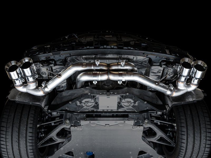 AWE Tuning 2020 Chevrolet Corvette (C8) Track Edition Exhaust - Quad Chrome Silver Tips - 3020-42080