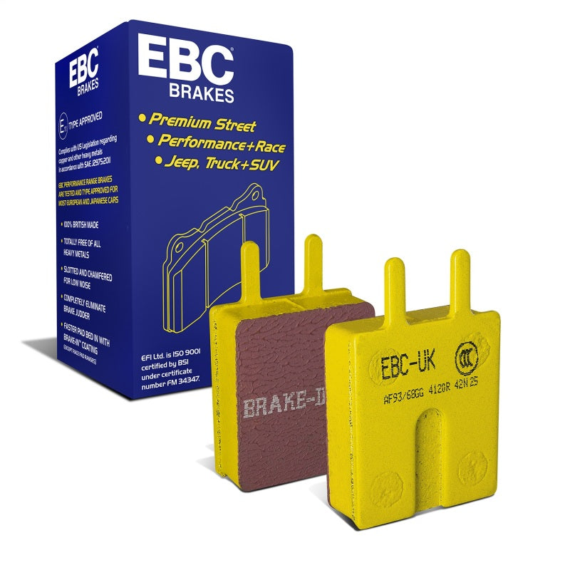 EBC 59-65 Aston Martin DB4 3.7 Vantage Yellowstuff Front Brake Pads - DP4120R