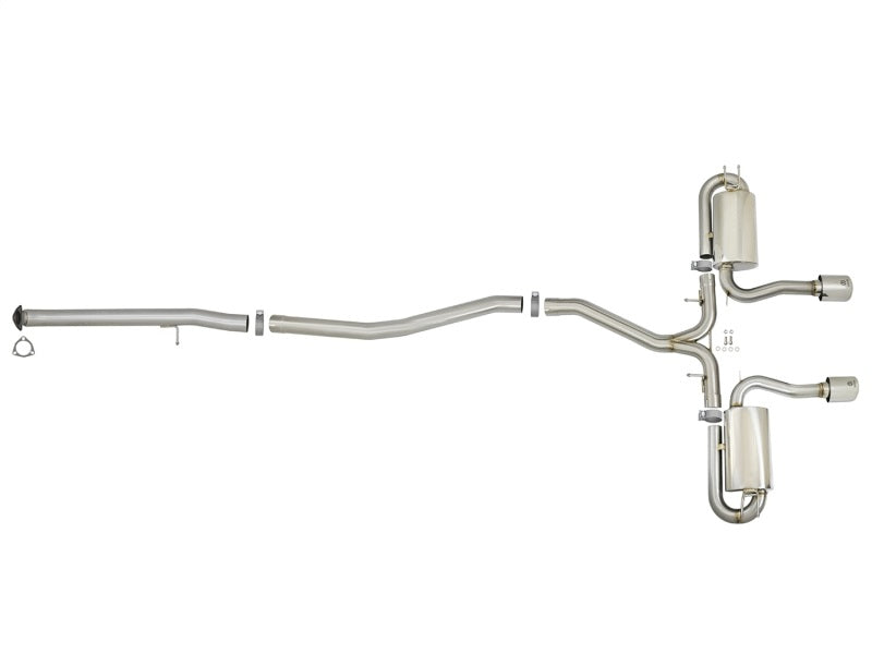aFe Takeda 3in 304 SS Cat-Back Exhaust System w/Polished Tips 2017+ Honda Civic Si (4dr) I4 1.5L (t) - 49-36621-P