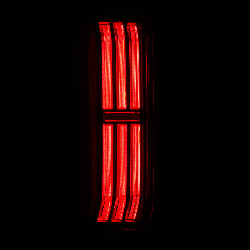 AlphaRex 24-25 Toyota Tacoma NOVA-Series LED Prismatic Tail Lights - Black Red - 679010