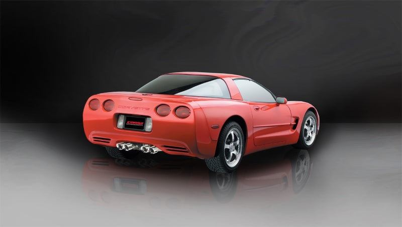 Corsa 1997-2004 Chevrolet Corvette C5 Z06 5.7L V8 Polished Xtreme Axle-Back Exhaust - 14132