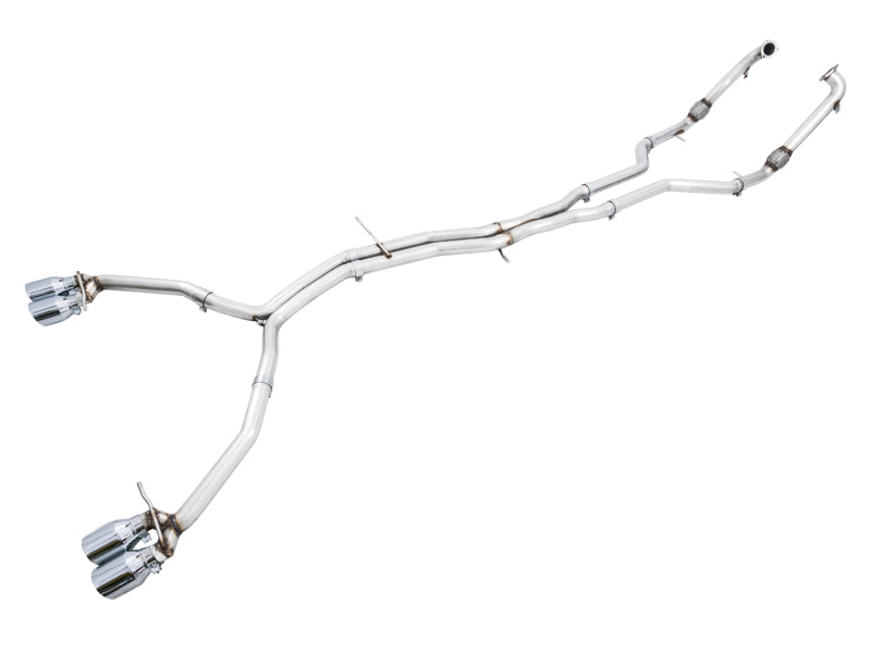 AWE Tuning Audi B9 S5 Coupe 3.0T Track Edition Exhaust - Chrome Silver Tips (102mm) - 3010-42064