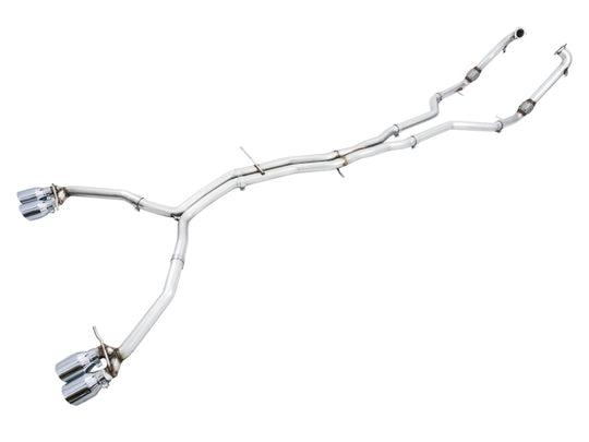 AWE Tuning Audi B9 S5 Coupe 3.0T Track Edition Exhaust - Chrome Silver Tips (102mm) - 3010-42064