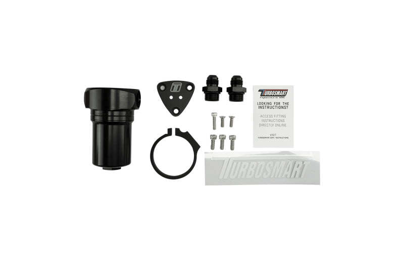 Turbosmart 10um 8AN Fuel Filter Canister - Black - TS-0402-1232
