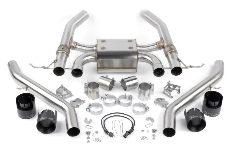 Dinan 21-27 BMW M3/M4 (G80/G82/G83) Valved Axleback Exhaust System - Black Tips - D660-0093-BLK