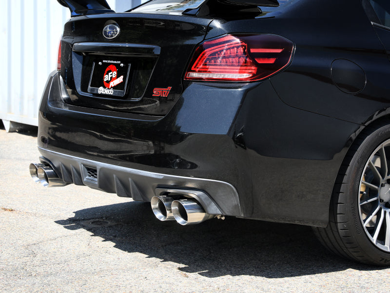 aFe Subaru WRX/STi 15-21 H4-2.0/2.5L Takeda 3in to 2-1/2in Stnlss Cat-Back Exhaust w/ Polished Tip - 49-36810-P