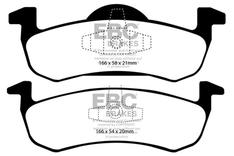 EBC 07-09 Ford Expedition 5.4 2WD Greenstuff Rear Brake Pads - DP61804