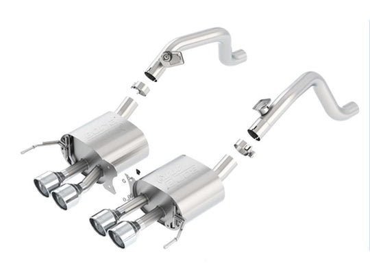 Borla 14-15 Chevy Corvette C7 w/o AFM w/o NPP Atak Rear Section Exhaust Quad Rd RL Tips - 11881