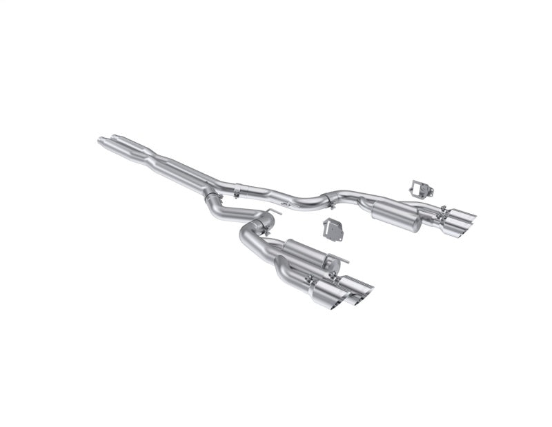 MBRP 2024+ Ford Mustang 5.0L Alum. SS 3in Cat-Back Dual Split Exhaust w/ Quad Tips (Valve Delete) - S7282AL