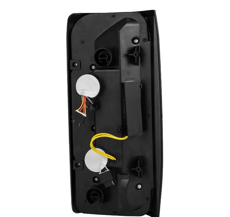 AlphaRex 87-96 Ford Bronco/F-150 Luxx-Series LED Tail Lights - Black - 658005