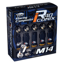 Load image into Gallery viewer, Project Kics KYO-EI R40 Iconix M14x1.25 Black Lock &amp; Nut Set (Capless) - WRI15KA