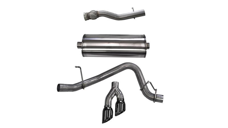Corsa 2015-2020 GMC Yukon Denali XL 6.2L V8 3in Cat-Back Single Side Exit Twin 4in Black Tips - 14749BLK
