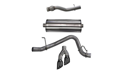 Corsa 2015-2020 GMC Yukon Denali XL 6.2L V8 3in Cat-Back Single Side Exit Twin 4in Black Tips - 14749BLK
