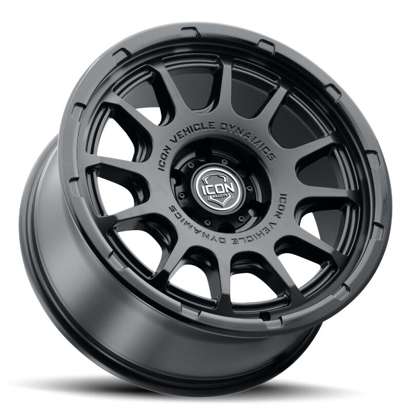 ICON Alloys Rancho 20x9 / 6x5.5 / 16mm / 5.625in BS DBL Black Wheel - 8420909056DB