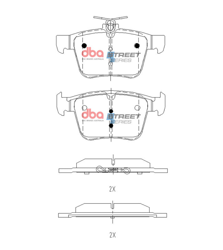 DBA 15-21 VW Golf MK7 Street Series Rear Brake Pads - DB2415SS