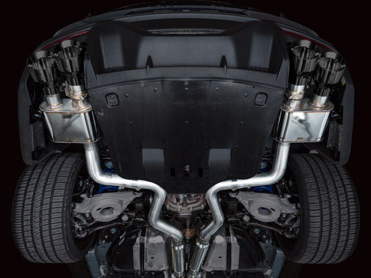 AWE 2024 Ford Mustang Dark Horse S650 RWD SwitchPath Cat-Back Exhaust w/ Quad Diamond Black Tips - 3025-43375
