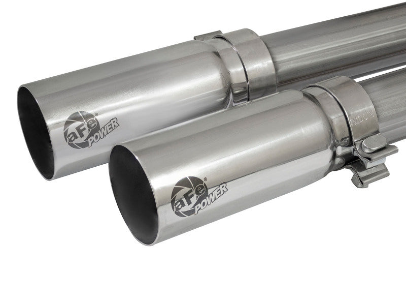 aFe Rebel Series CB 3in Middle Side Exit SS Exht w/Polish Tips 09-16 Chevy Silverado/GMC Sierra 1500 - 49-44062-P