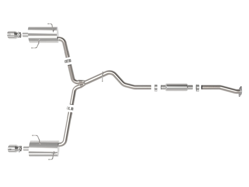 aFe Subaru Forester XT 14-18 H4-2.5L Takeda 2-1/2in to 2-1/4in 304 SS Cat-Back- Polished Tip - 49-36804-P
