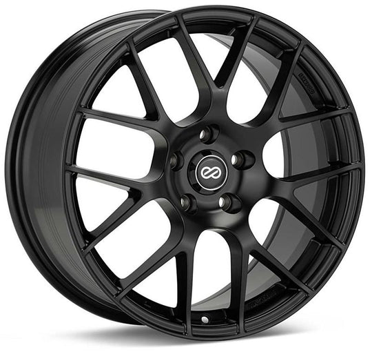 Enkei Raijin 18x9.5 15mm Offset 5x114.3 Bolt Pattern 72.6 Bore Diameter Matte Black Wheel - 467-895-6515BK