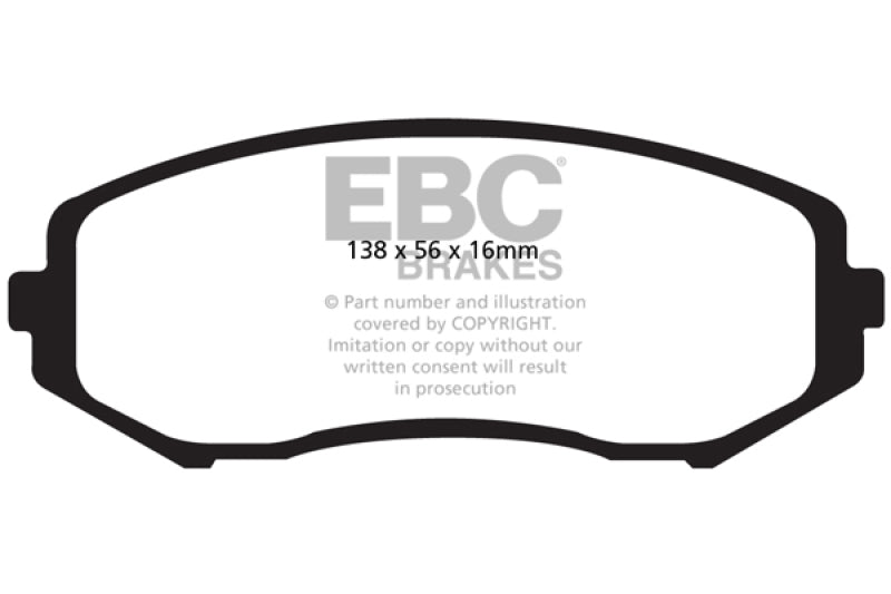 EBC 08+ Suzuki Grand Vitara 2.4 Greenstuff Front Brake Pads - DP61818