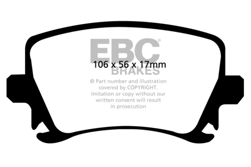 EBC Racing 12-14 Volkswagen Golf R (Mk6) RP-1 Race Rear Brake Pads - DP81518RP1
