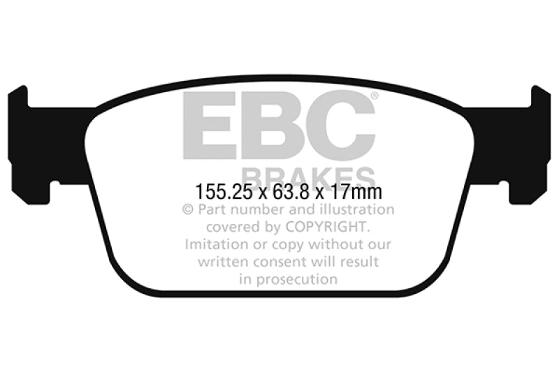 EBC 2017+ Audi A4 2.0L Turbo (B9) Redstuff Front Brake Pads - DP32273C