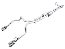 Load image into Gallery viewer, AWE Tuning 4th Gen GM 1500 6.2L 0FG Cat-Back Split Rear Exit (w/ Bumper Cutouts) - Quad Chrome Tips - 3015-42203