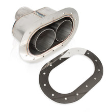 Load image into Gallery viewer, Stainless Works Oval Through-Body Tip With Tubes - ST2814